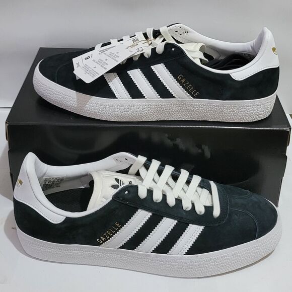 Adidas Gazelle ADV Low Top Black Suede Sneakers - Picture 1 of 8